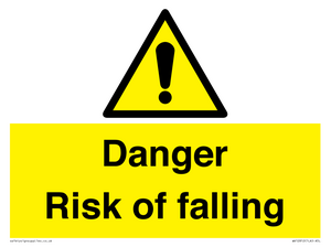 Danger Risk of falling